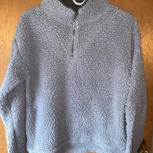 grey sherpa pullover